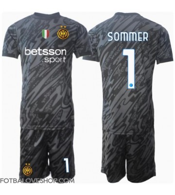 Inter Milan Yann Sommer #1 Brankářské Dětské Alternativní Dres 2024-25 Krátký Rukáv (+ trenýrky)